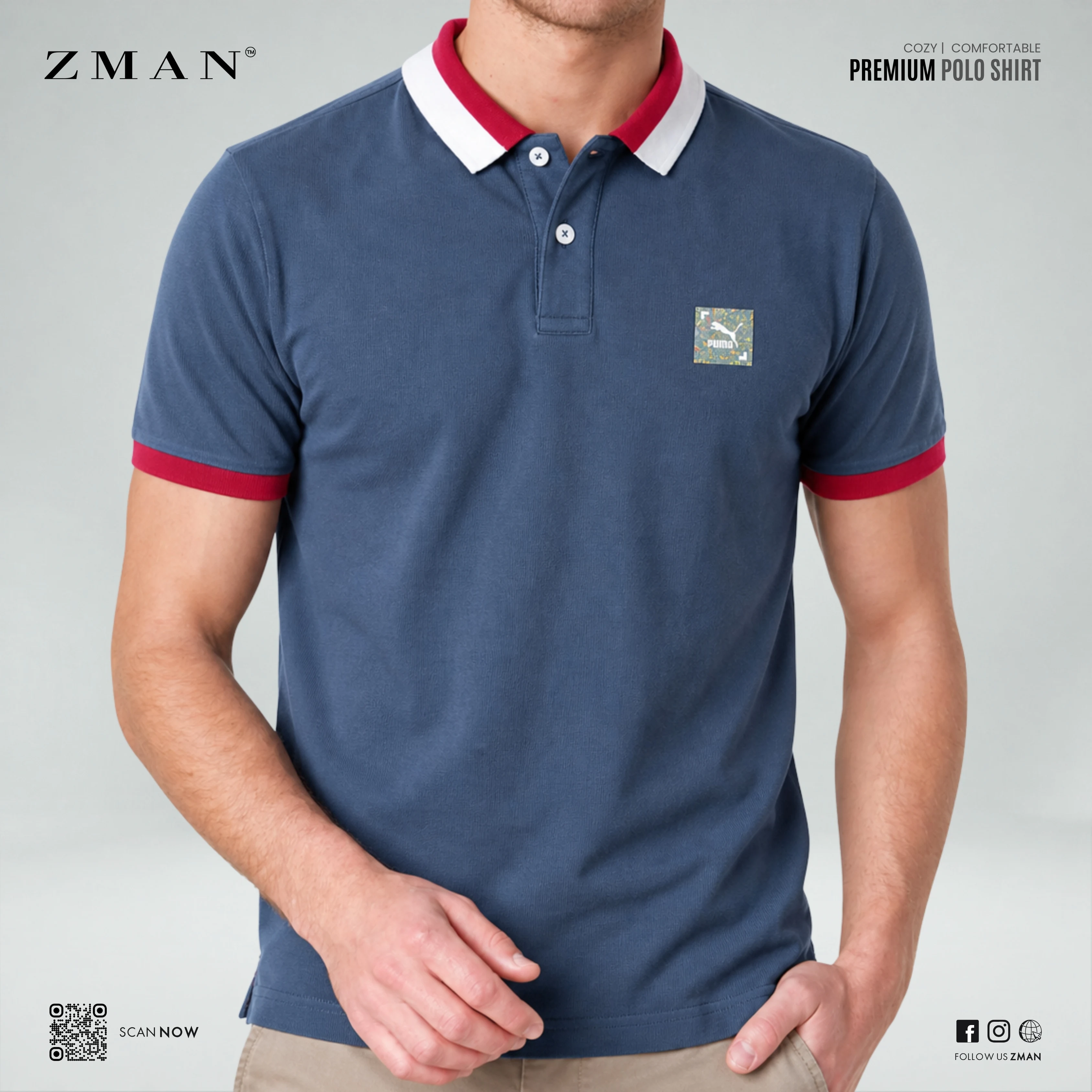 Puma Polo Shirt light blue
